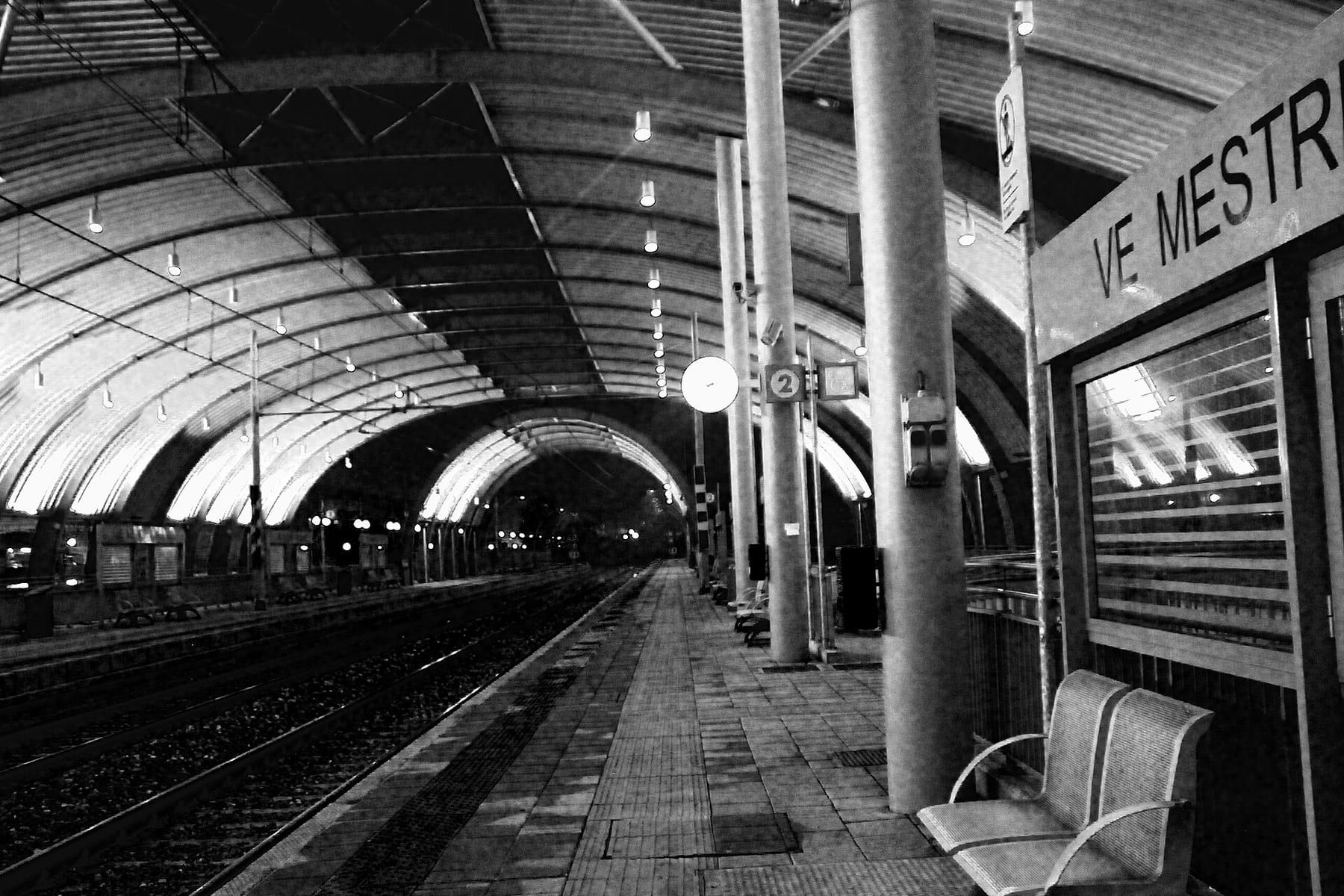 The taxi rank outside Venezia Mestre station